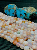 Cherry Blossom Agate 8MM Round Beads - Perfect Round Beads AAA Quality 40 cm length - Gemstone Round Beads
