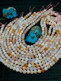 Cherry Blossom Agate 8MM Round Beads - Perfect Round Beads AAA Quality 40 cm length - Gemstone Round Beads