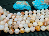 Cherry Blossom Agate 12MM Round Beads- Perfect Round Beads AAA Quality 40 cm length - Gemstone Round Beads