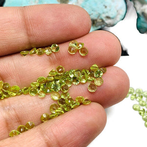 Peridot  Cut 3 mm Pack of 10 pcs - Natural Peridot Round Cut - Peridot loose Stones