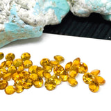 Citrine Round Cut 5mm size Pack of 4 pcs AAA Quality- Natural Citrine Cut Cabochon - Citrine Loose Stone