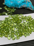 Peridot oval 4x6 mm cut stone - Pack of 8 pcs - Natural Peridot Faceted oval - Peridot loose Stones
