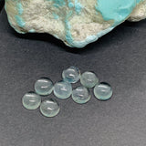 Aquamarine Round Cabs 7 mm - Code #B3 - Aquamarine cabochon Pack of 2 Pcs Good Quality cabs- Blue Aquamarine