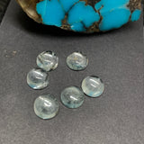 Aquamarine Round Cabs 7 mm - Code #B4- Aquamarine cabochon Pack of 2 Pcs Good Quality cabs- Blue Aquamarine