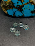 Aquamarine Round Cabs 7 mm - Code #B4- Aquamarine cabochon Pack of 2 Pcs Good Quality cabs- Blue Aquamarine