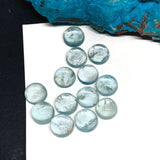Aquamarine Round Cabs 7 mm - Code #B1 - Aquamarine cabochon Pack of 2 Pcs AAA Quality cabs- Blue Aquamarine