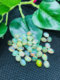 Ethiopian Opal 5X7 MM Oval Cabs Pack of 2 Pieces -Code #4 AA Quality (AA Grade) Opal Cabochon-Ethiopian Opal Cabochon, stud earring size