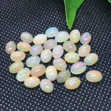 Ethiopian Opal 5X7 MM Oval Cabs Pack of 2 Pieces -Code #3 AA Quality (AA Grade) Opal Cabochon-Ethiopian Opal Cabochon, stud earring size