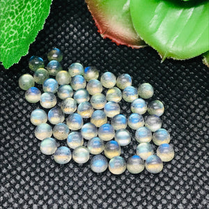 3 MM Labradorite  Round Cabs. Natural Blue Fire Cabs , Gemstone cabs pack of 20 pc , Gemstone cabs