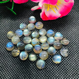 8MM Labradorite Round Cabs. Natural Blue Fire Cabs , Gemstone cabs pack of 6 pc , Gemstone cabs