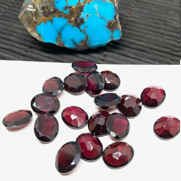 Garnet Oval Faceted 9x11 mm pack of 1 pcs - Garnet Oval Cut Cabochon - Garnet Loose Stone - AAA Quality Stones