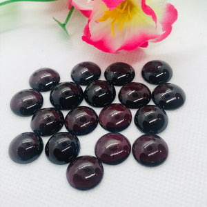 13MM Garnet Round Cabs, Pack of 2 Pieces, Good quality Cabochons , natural red garnet , red garnet cabs , Origin India