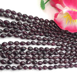 Garnet faceted Drop 4X6 MM  , Length 20 Inch , Natural Indian Red garnet , garnet briolette shape , Garnet Drop beads