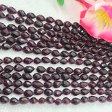 Garnet faceted Drop 4X6 MM , Length 20 Inch , Natural Indian Red garnet , garnet briolette shape , Garnet Drop beads