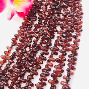 Garnet Brown  3X7 MM faceted Drop , Length 10 Inch , Natural Brown garnet , garnet briolette shape . Mozambique Garnet