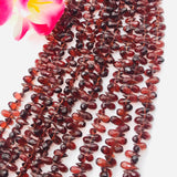 Garnet Brown 3X7 MM faceted Drop , Length 10 Inch , Natural Brown garnet , garnet briolette shape . Mozambique Garnet