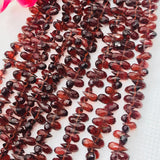 Garnet Brown 3X7 MM faceted Drop , Length 10 Inch , Natural Brown garnet , garnet briolette shape . Mozambique Garnet