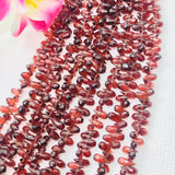 Garnet Brown 3X7 MM faceted Drop , Length 10 Inch , Natural Brown garnet , garnet briolette shape . Mozambique Garnet