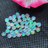 6MM Ethiopian Opal Round Pack 2 Pcs-Code #01- AAAA Quality (4A Grade) Opal Cabochon - Ethiopian Opal Round Cabochon