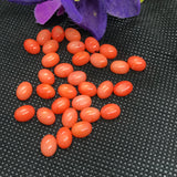 Sea bamboo Coral 8X6 MM cabochon , Pink coral Cabs, Gemstone loose cabs . Pink cabochon. Ring size cabs. earring pair , Pack of 4 Pcs.