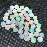 6MM Ethiopian Opal 4 Pcs Code #04- AA Quality (2A Grade) Opal Cabochon - Ethiopian Opal Round Cabochon