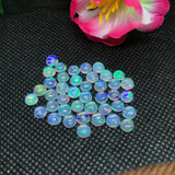 5MM Ethiopian Opal Round Pack 6 Pcs-Code #04- AAA Quality (3A Grade) Opal Cabochon - Ethiopian Opal Round Cabochon , Transparent quality