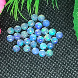 Ethiopian Opal Round Cabochon Pack 16 Pcs 4mm Size Code #02- AAA Quality (3A Grade) Ethiopian Opal Round Cabochon, Transparent Quality