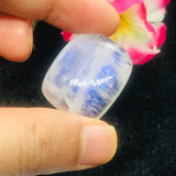 Moonstone Cabochon 26X21.5 MM  Blue Flash Code Q#10 Natural Rainbow Moonstone Cabochon Weight 8.6-gm AAA . Moonstone Cabs