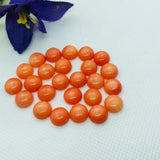 8MM Sea bamboo Coral cabochon , Pink coral Cabs, Gemstone loose cabs . Pink cabochon. Ring size cabs. earring pair , Pack of 6 Pcs.