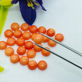 8MM Sea bamboo Coral cabochon , Pink coral Cabs, Gemstone loose cabs . Pink cabochon. Ring size cabs. earring pair , Pack of 6 Pcs.