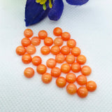 8MM Sea bamboo Coral cabochon , Pink coral Cabs, Gemstone loose cabs . Pink cabochon. Ring size cabs. earring pair , Pack of 6 Pcs.
