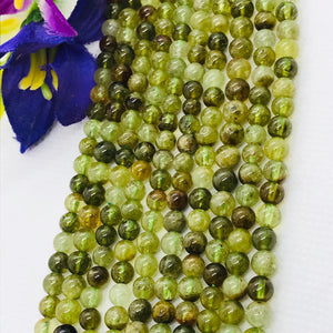 6MM Grossular Garnet Round strand,AAA Quality Round beads , Length of strand is 16" , Natural Gemstone from Madagascar