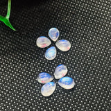 5X7 MM Pear Rainbow Moonstone Smooth Cabs, Pack of 5 Pc. Good Quality Cabochons AAAA Quality . Blue Moonstone