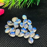 5X8 MM Pear Rainbow Moonstone Smooth Cabs, Pack of 5 Pc. Good Quality Cabochons AAAA Quality . Blue Moonstone