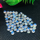 4MM Moonstone Round Rainbow Cabs, Pack of 10 Pc. Good Quality Cabochons Code AAAA , Moonstone Cabochon
