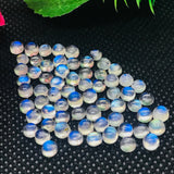 4MM Moonstone Round Rainbow  Cabs, Pack of 10 Pc. Good Quality Cabochons Code AAAA , Moonstone Cabochon