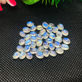 4X6MM Moonstone Oval Cabs, Pack of 8 Pc. Good Quality Cabochons Code AAAA , Moonstone Cabochon , Blue Flash Moonstone