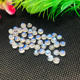 5MM Moonstone Round Rainbow Cabs, Pack of 8 Pc. Good Quality Cabochons Code AAAA , Moonstone Cabochon