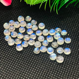 5MM Moonstone Round Rainbow  Cabs, Pack of 8 Pc. Good Quality Cabochons Code AAAA , Moonstone Cabochon