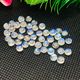 5MM Moonstone Round Rainbow Cabs, Pack of 8 Pc. Good Quality Cabochons Code AAAA , Moonstone Cabochon