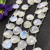 Moonstone 18 MM  Faceted Heart Shape briolette , Good quality and transparent stones , Mine in India.