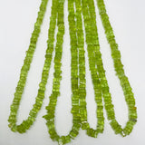 Peridot Slice shape Beads, Size 4MM , Natural Peridot in AAA Quality , Length 15 Inch . Peridot Heishi shape