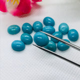 Turquoise Cabs 8X10MM size Quality AAA 100% Natural Turquoise Gemstone cabs Pack of 1 Pc- Turquoise Oval Cabochon -