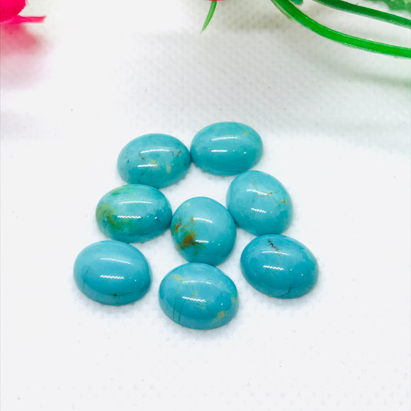 Turquoise Cabs 10X12MM size Quality AAA 100% Natural Turquoise Gemstone cabs Pack of 2 Pc- Turquoise Oval Cabochon -