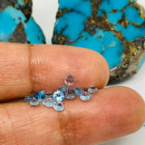 Blue Topaz Round Cut  3mm - Pack of 10 Pcs  - Swiss Blue Topaz Cut - Loose Stone - Natural Blue Topaz loose stone