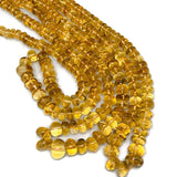 Citrine  Roundel shape,  Size 5-10MM , Natural citrine from Brazil . Citrine Graduated Strand . length 16"