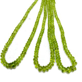 Peridot Roundel Beads, Size 4-6MM , Natural peridot in AAA Quality , Length 16 Inch . Gemstone Graduated Strand.