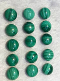 10MM Malachite Smooth Round Cabs, Top Quality Cabochon Pack of 4 Pc