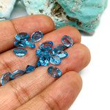 Blue Topaz Oval Cut 5x7 mm - Pack of 2 Pcs - Swiss Blue Topaz Cut - Loose Stone - Natural Blue Topaz loose stone