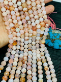 Cherry Blossom Agate 8MM Round Beads - Perfect Round Beads AAA Quality 40 cm length - Gemstone Round Beads